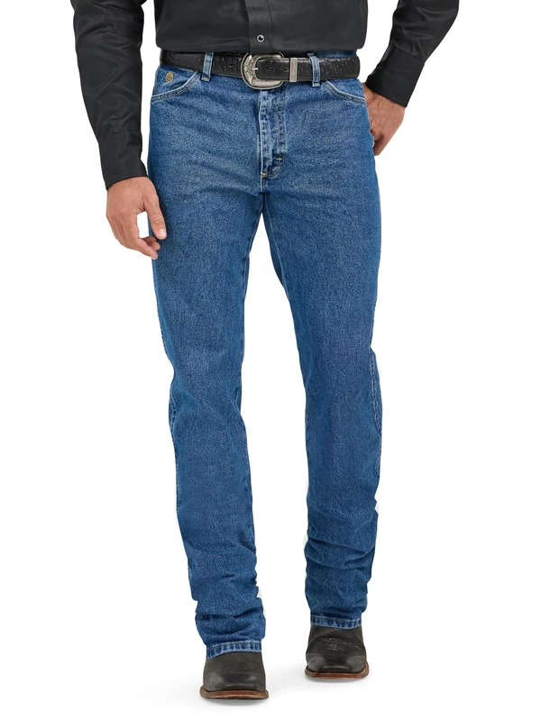Wrangler Men's George Strait Cowboy Cut Original Fit Jean, Heavyweight Stone Denim, 34W x 32L