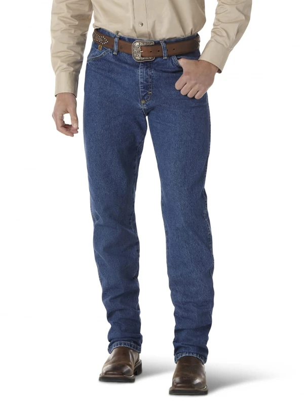 George Strait by Wrangler Men's Cowboy Cut Jean, Original Fit, Heavyweight Denim, Stonewashed, 34W x 38L
