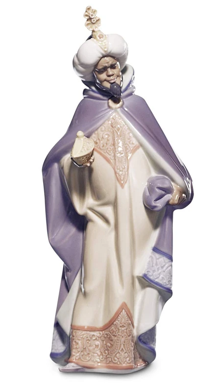 LLADRÓ King Balthasar Nativity Figurine-Ii. Porcelain Figure Figure.