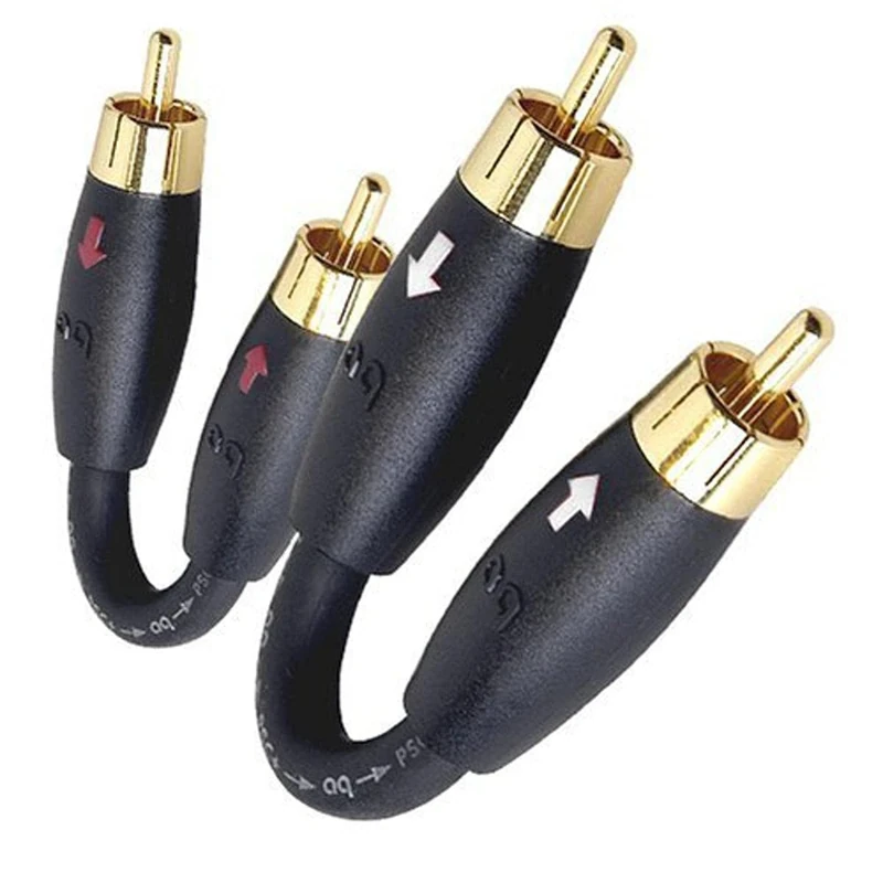 AudioQuest RCA Male-to-Male Preamp Jumpers-2 pack - Image 1