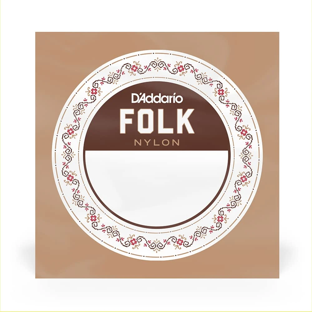 D'Addario BEC028 Einzelsaite Classical/Folk Guitar Nylon 028 Ball End, Beige