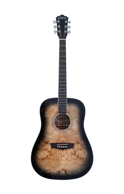 Washburn Deep Forest Burl 6 String Acoustic Guitar, Right (DFBDB)