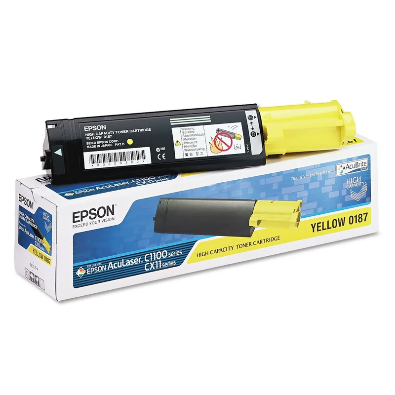 Epson Aculaser C13S050187 yellow toner cartridge C1100 C110N AL-C1100 AL-C1100N S050187