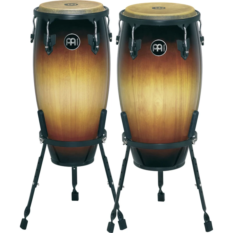 Meinl Percussion Headliner Conga Set - Handdrum Set With 11 Inches and 12 Inches - With Buffalo Skin Head - Siam Oak, Multicoloured (HC512VSB)