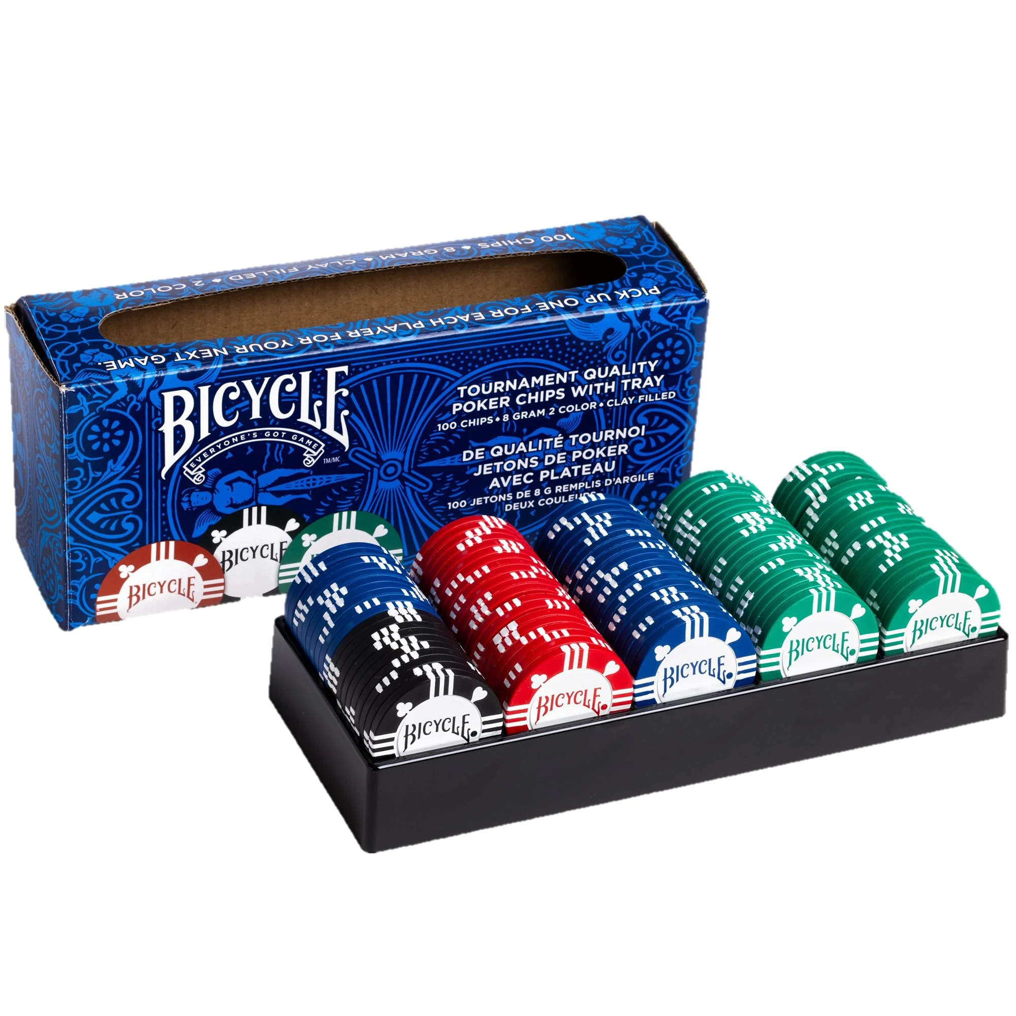 Bicycle Poker Chips 8 grs Pack 100