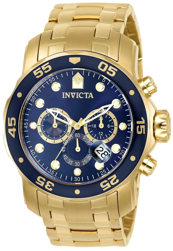 Invicta Pro Diver - SCUBA 0073 Men's Watch - Waterproof - Analogue - Quartz Movement - stainless steel with Blue dial - 48mm