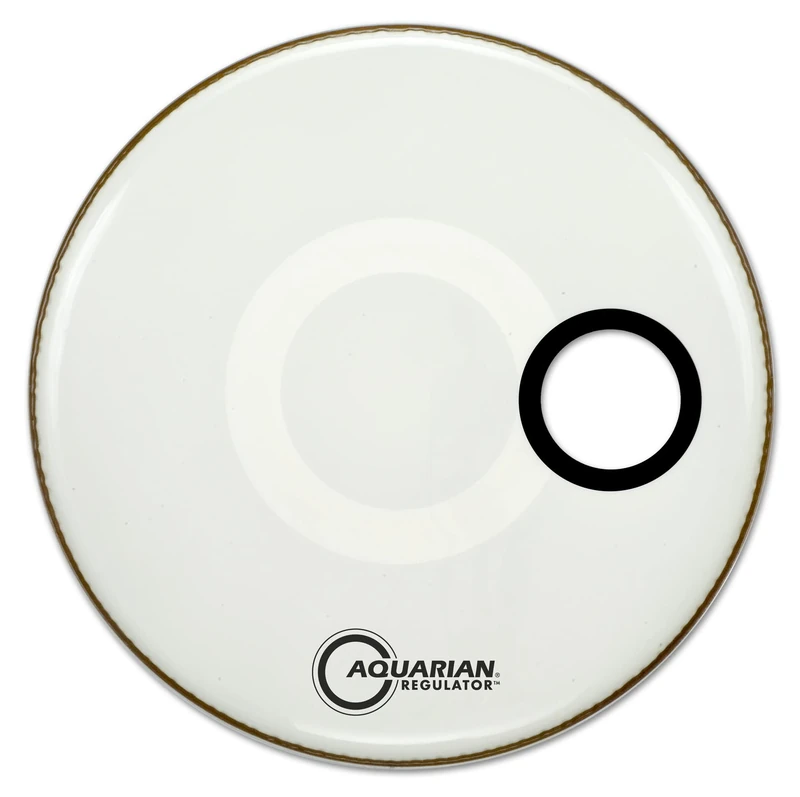 Aquarian RSM22W Regulator Series - 22 inch Drumhead - Black - W/Ring