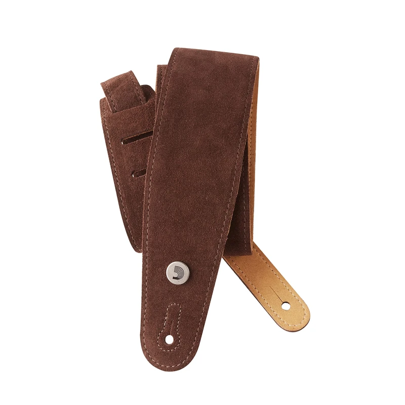 D'Addario Accessories Suede Guitar Strap - Guitar Accessories - Electric Guitar Strap, Acoustic Guitar Strap, Acoustic Electric Guitar Strap & Bass Guitar Strap - Cognac