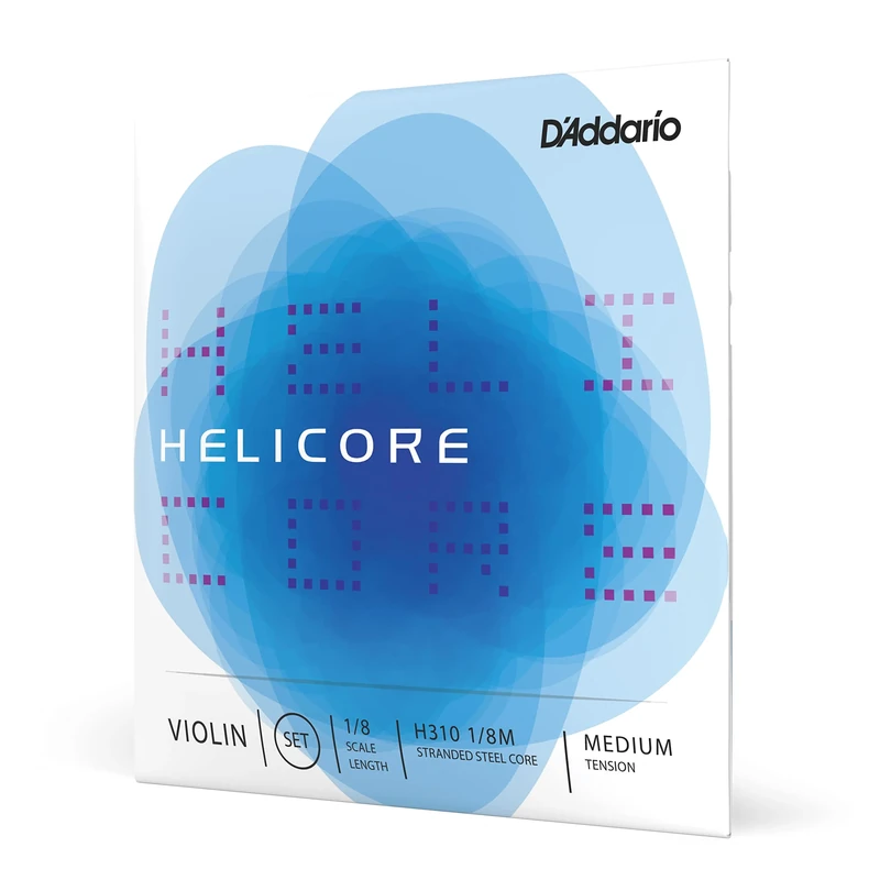 D'Addario Helicore Violin String Set, 1/8 Scale, Medium Tension