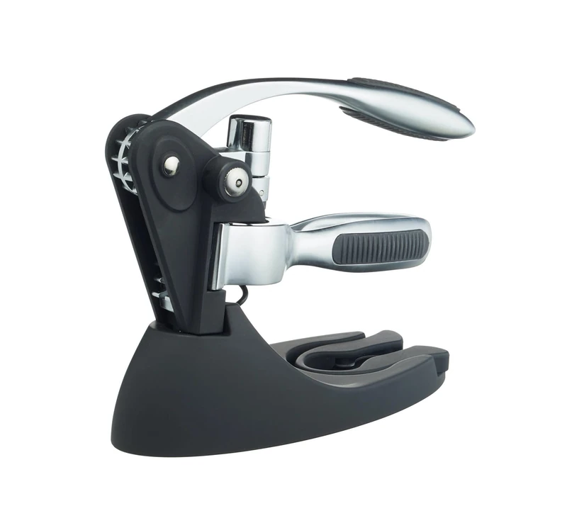 BarCraft Lever Corkscrew and Wine Bottle Opener, Comes with Bottle Stopper, Foil Cutter and Spare Non-stick Worm, 1 Kit with Presentation Box, Metal Shimmer - Image 1