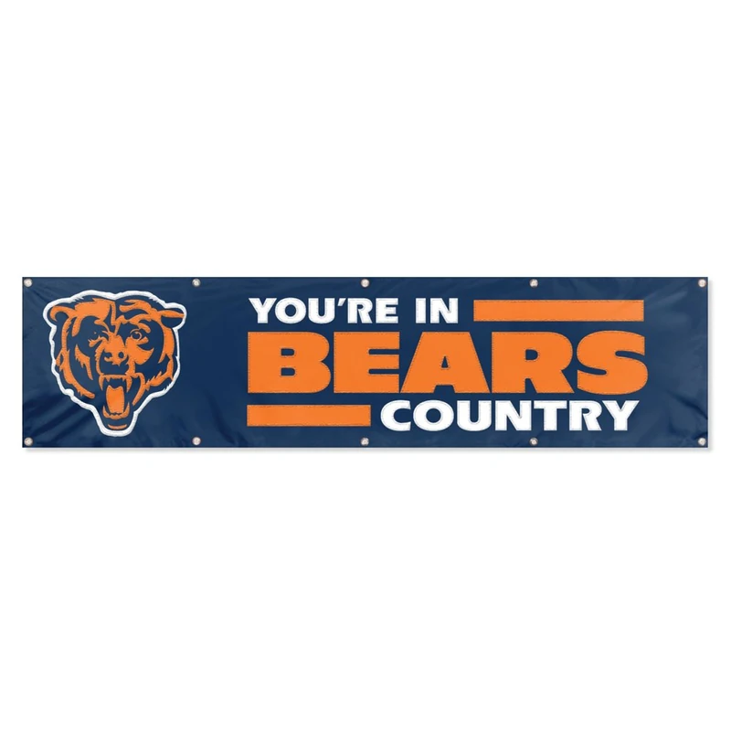 Party Animal NFL Chicago Bears Giant 8 x 2 Banner - Image 1