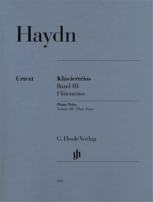Haydn: Piano Trios Vol.3 - piano, flute (or violin) and cello - Henle - (HN 284)
