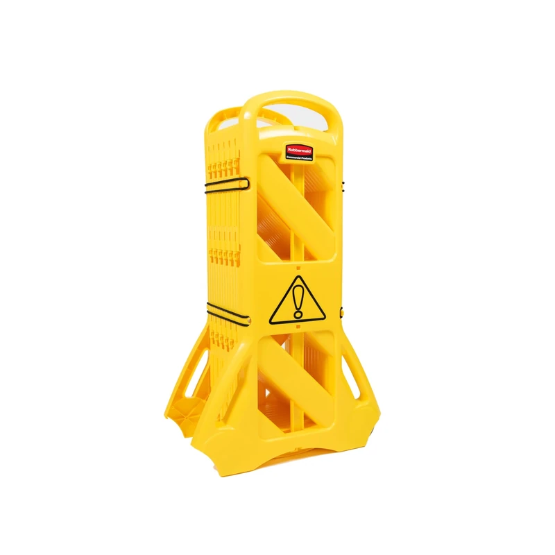 Rubbermaid Commercial Products Portable Mobile Barrier Yellow FG9S1100YEL