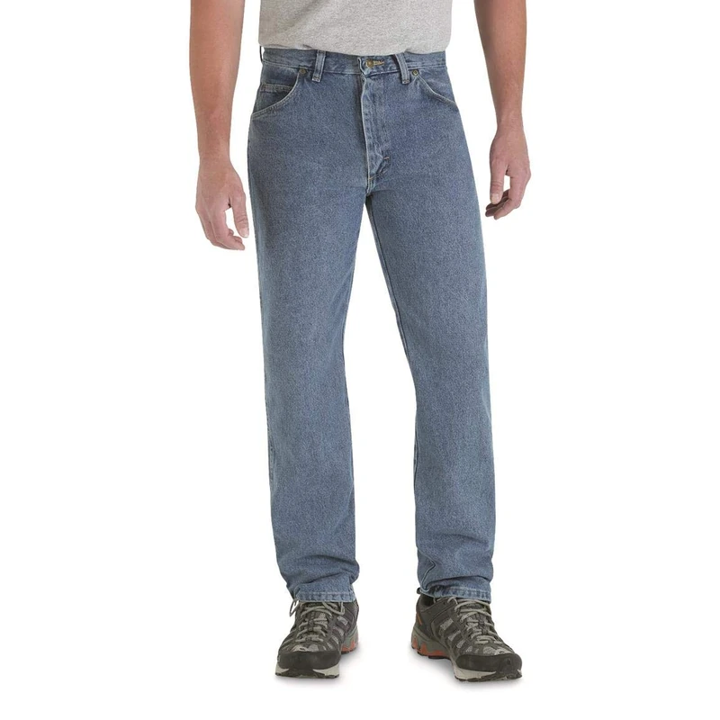 Wrangler Men's Classic Fit Jean, Rough Wash Indigo, 31W x 34L - Image 1