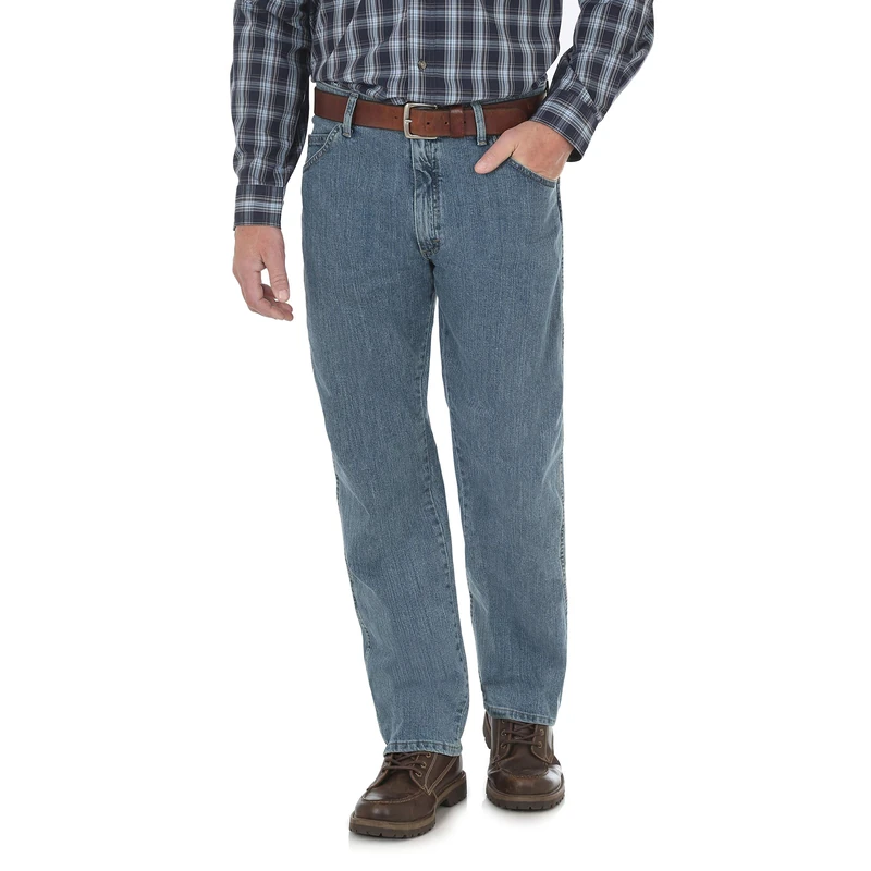 Wrangler Men's Rugged Wear Classic Fit Jean, Retro Stone, 36W x 32L