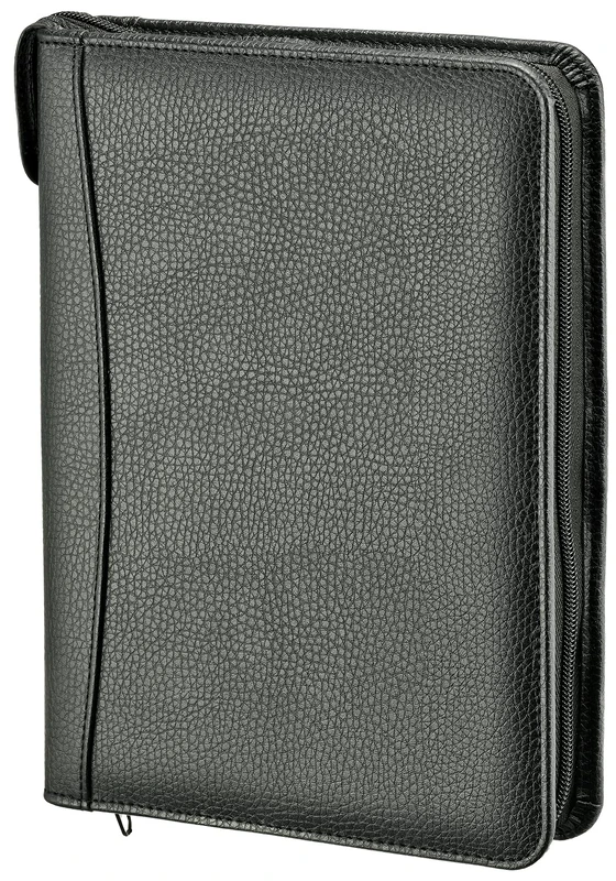 BSB Diary Organiser Weekly Planner Appointment Calendar – 2022 – Approx. A5-1 Week = 2 Pages – Soft Film, Embossed, with Zip, Black – Ring Binder with 6-Hole Punch, Refillable – 02-0502