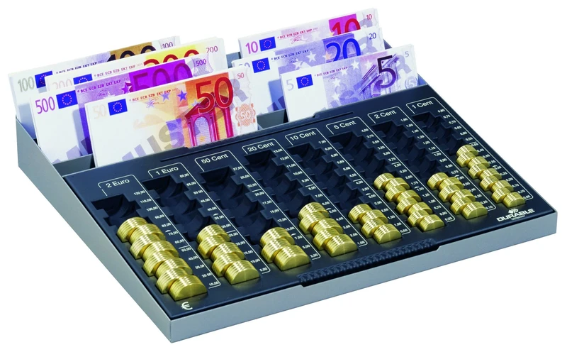 Durable EuroBoard 178157 328 x 286 x 59 mm Extra Large Cash Counting Board - Anthracite Grey