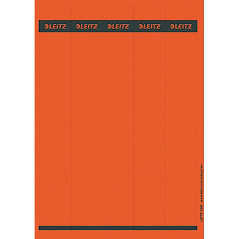 Leitz 16880025 Spine Label Self-Adhesive PC Paper Long Narrow Pack of 125 Red
