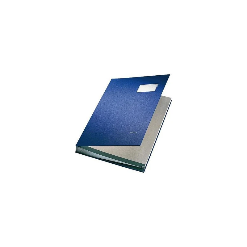 Leitz 57000135 Expandable Signature Book with 20 Card Dividers, A4, Blue, 57000035 - Image 1