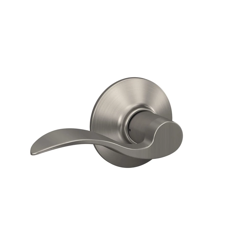 SCHLAGE F10VACC619 Accent Door Lever Hall & Closet Passage Handle, Satin Nickel, 1 Pack