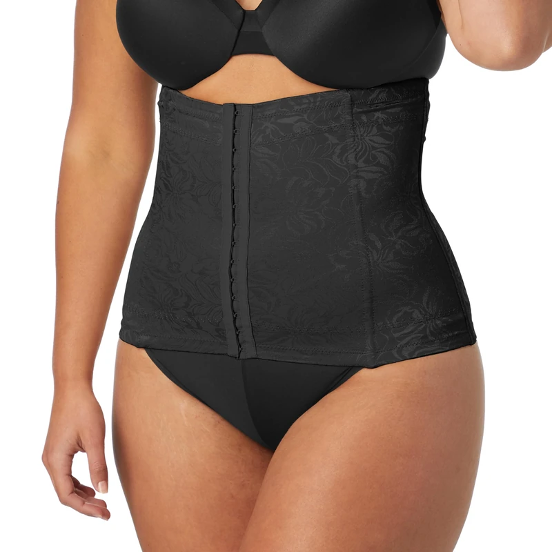 Maidenform Women's Plus Size Maidenform Flexees Shapewear Firm Control Nipper Waist Cinchers, Black (Black), XL - Image 1