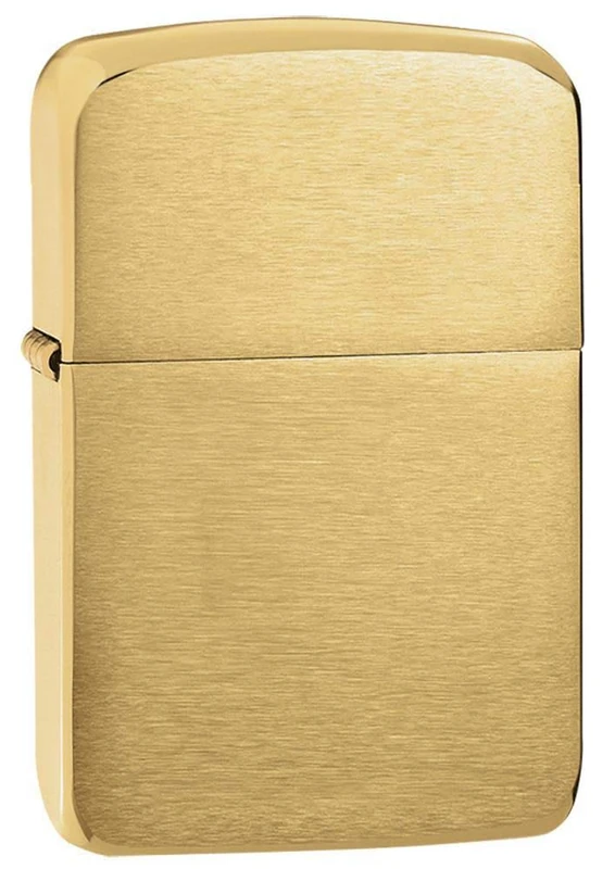 Zippo - Windproof Lighter, 1941B Replica Brushed Brass, Base Model, Refillable, Reusable, Windproof Design, Gift Box, Made in the USA