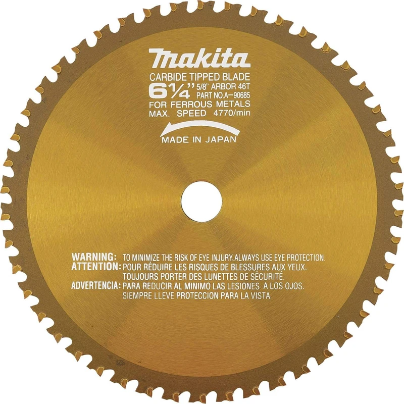 Makita A-90685 6-1/4-Inch 46 Tooth Metal Cutting Saw Blade with 5/8-Inch Arbor