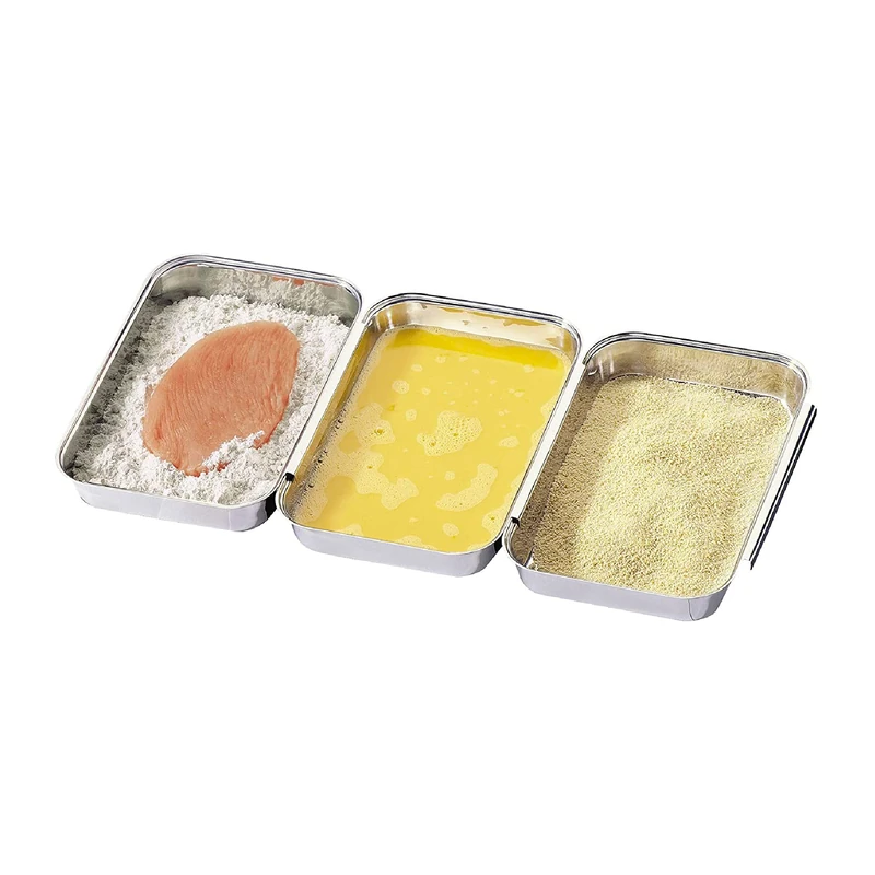 Kuchenprofi Breading Trays, Stainless Steel, Silver, 9",K0801102803