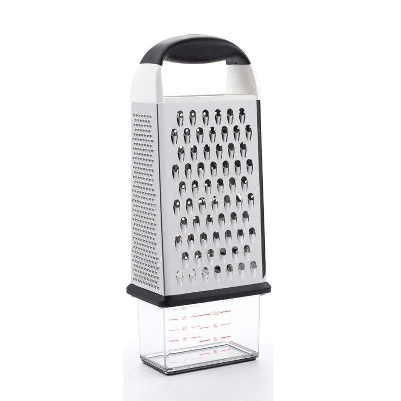 OXO Good Grips Box Grater - Coarse, Medium, Fine, Detachable Container
