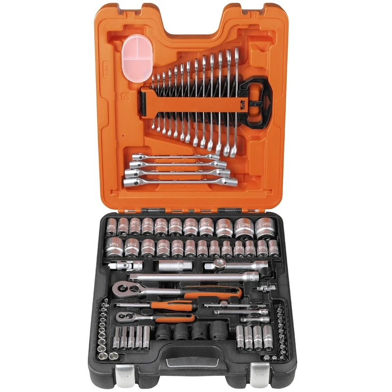 Bahco S87+7 Socket & Spanner Set, Metric & AF 1/4" & 1/2" Drive, 94 Pieces