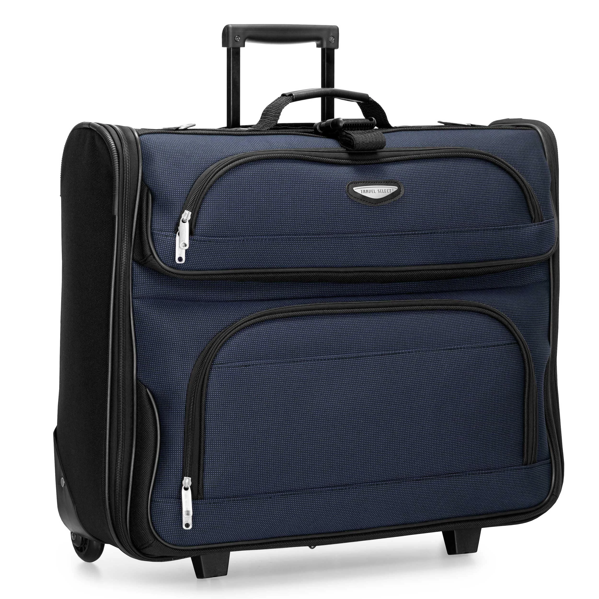 Traveler'S Choice Travel Select Amsterdam Expandable Rolling Upright Luggage, Navy, Garment Bag, Navy, Garment Bag, Amsterdam Expandable Rolling Upright Luggage