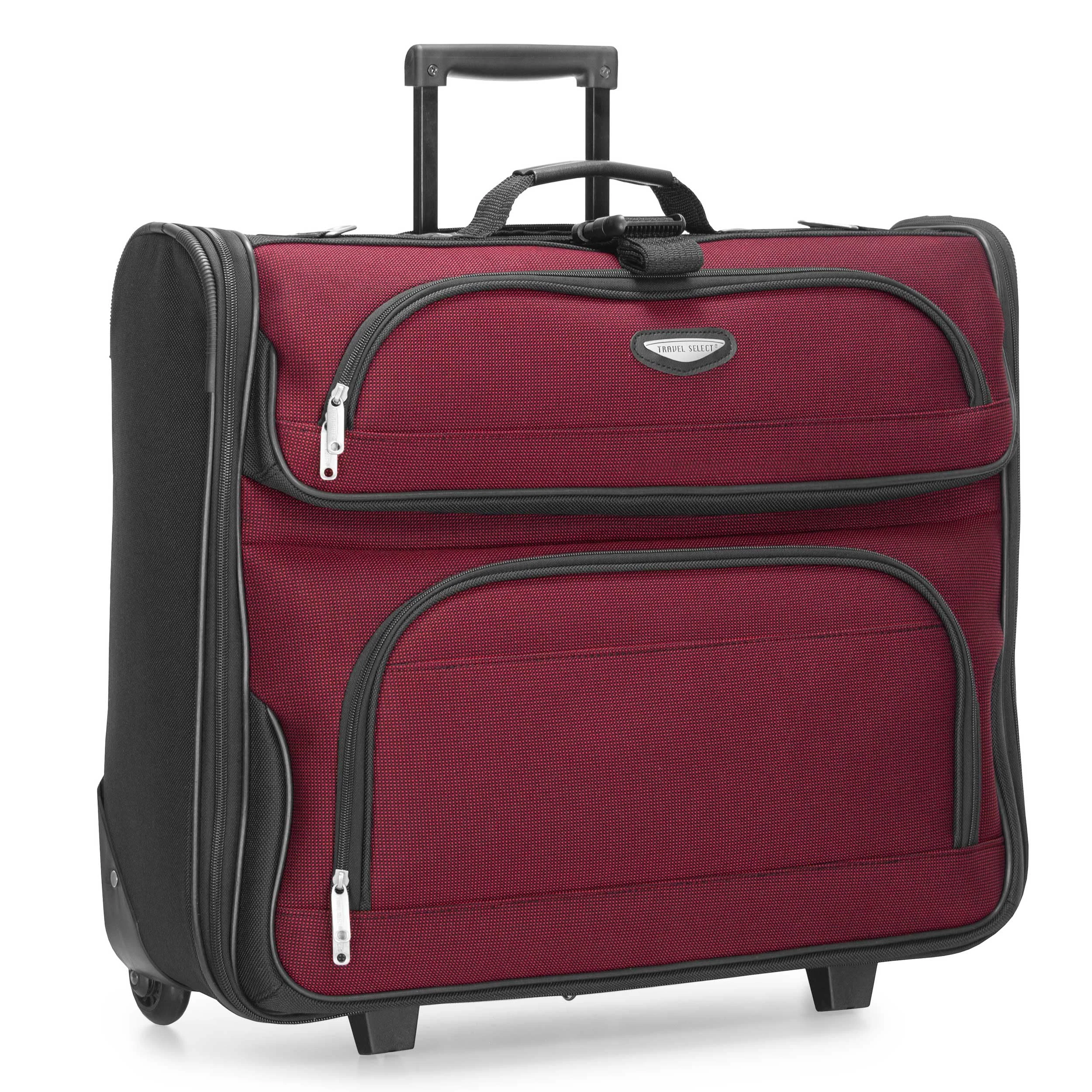 Traveler'S Choice Travel Select Amsterdam Expandable Rolling Upright Luggage, Red, Garment Bag, Amsterdam Expandable Rolling Upright Luggage