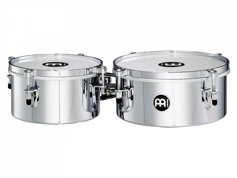 Meinl Percussion Drummer Series Timbales - 2 Drums with 8 and 10 Inches - With Mount - Steel, Chrome-Plated (MIT810CH)