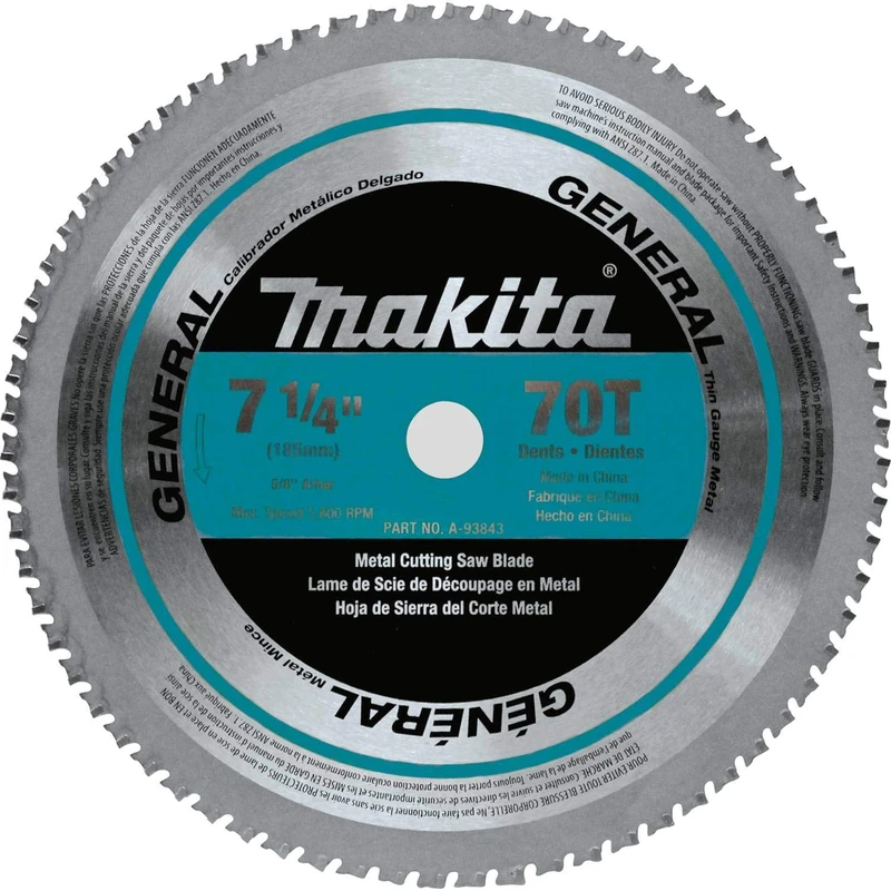 Makita A-93843 7-1/4-Inch 70-Teeth Carbide Metal Cutting Blade - Image 1