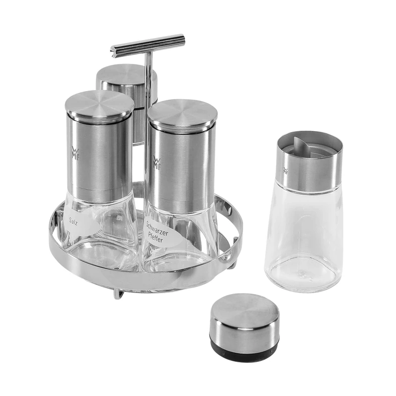 WMF "Ceramill De Luxe Condiment Set, Silver, 5-Piece