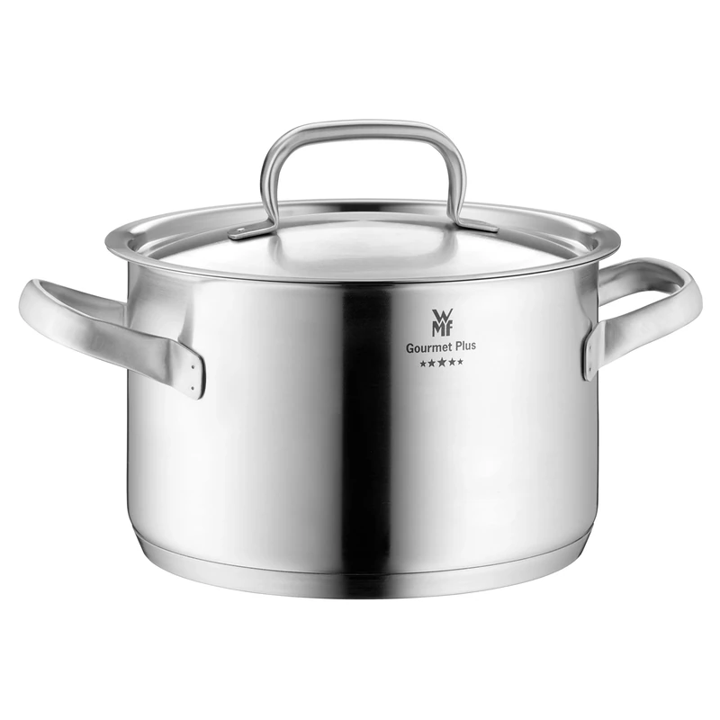WMF Gourmet Plus 18/10 24-cm Stainless Steel high Casserole with Lid, 5.7 Litres
