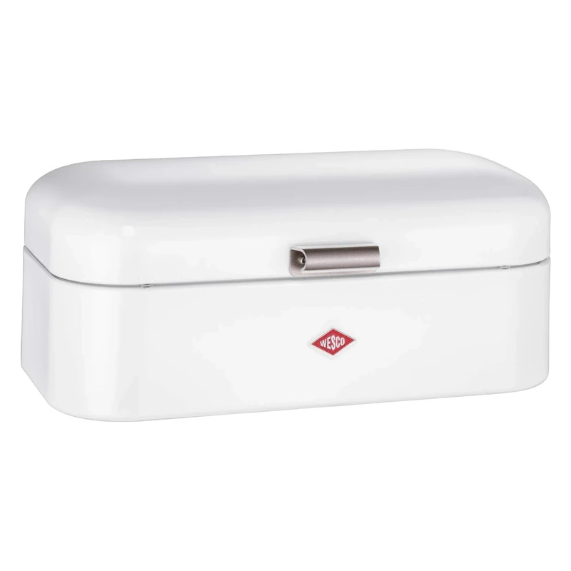 Wesco Grandy Powder Coated Steel Bread Bin - White