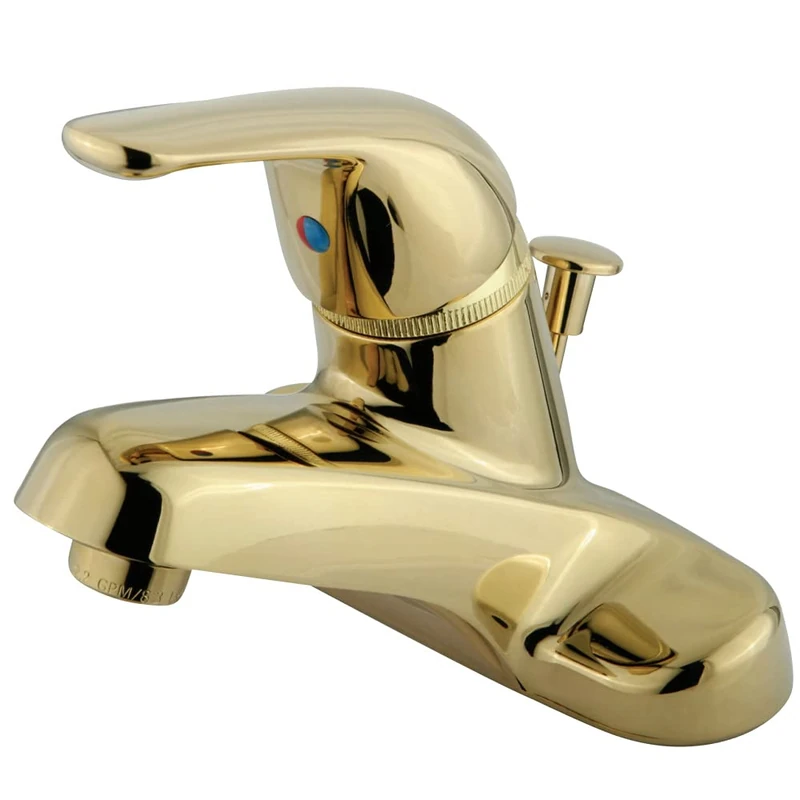 Kingston Brass KB542 Chatham Center Set Bathroom Faucet with Pop-Up, 3-3/4-Inch, Polished Brass - Image 1