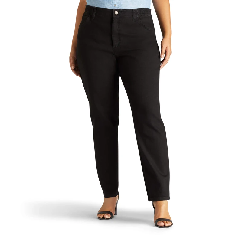 Lee Women's Plus Size Relaxed-fit Elastic-Waist Jean - - 24W Petite