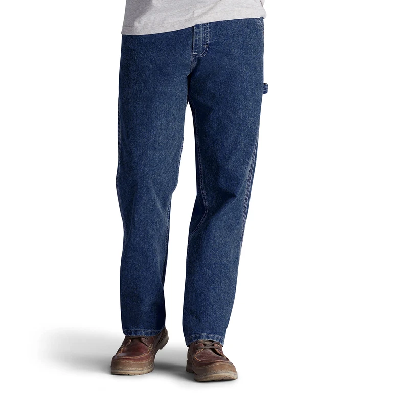 Lee Men's Loose-Fit Straight Leg Carpenter Jean, Original Stone, 29W x 30L