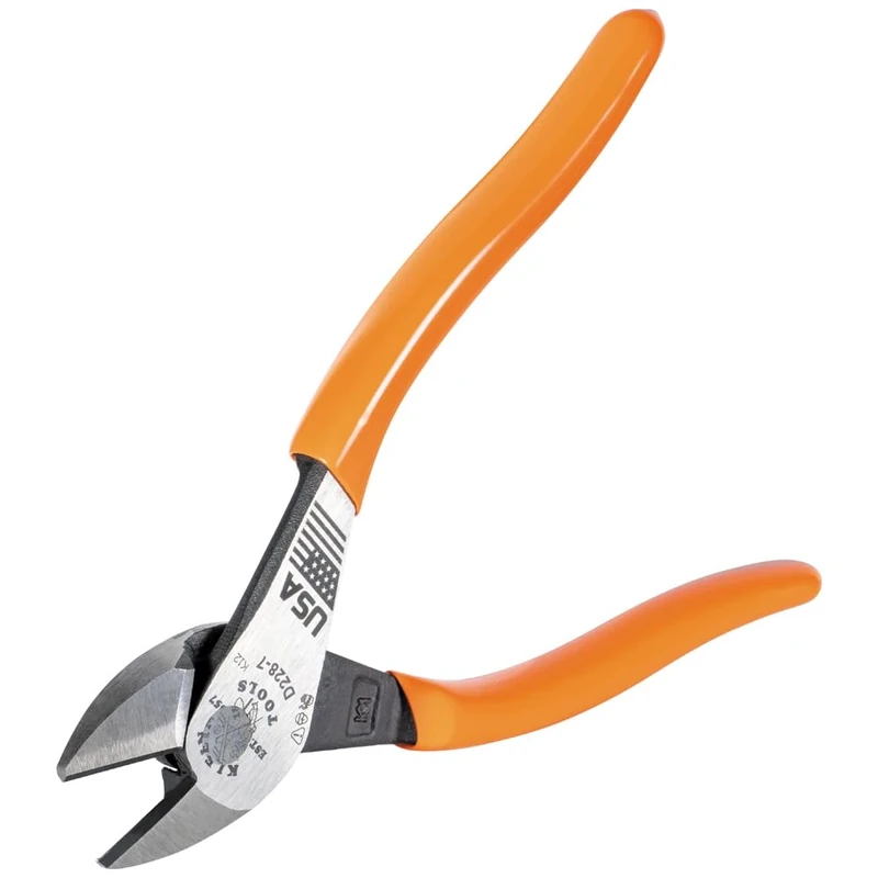 Pliers, High Leverage Diagonal-Cutters Klein Tools D228-7, Red,18 cm