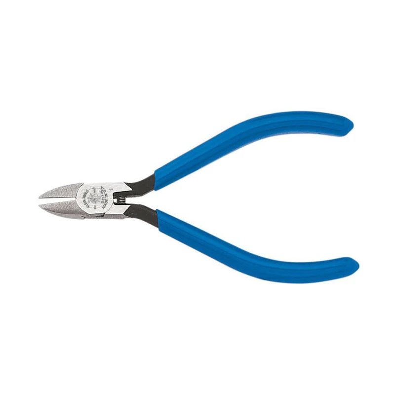 Midget Standard Tapered Nose Diagonal Cutting Pliers, 4-Inch Klein Tools D257-4, Blue, Small