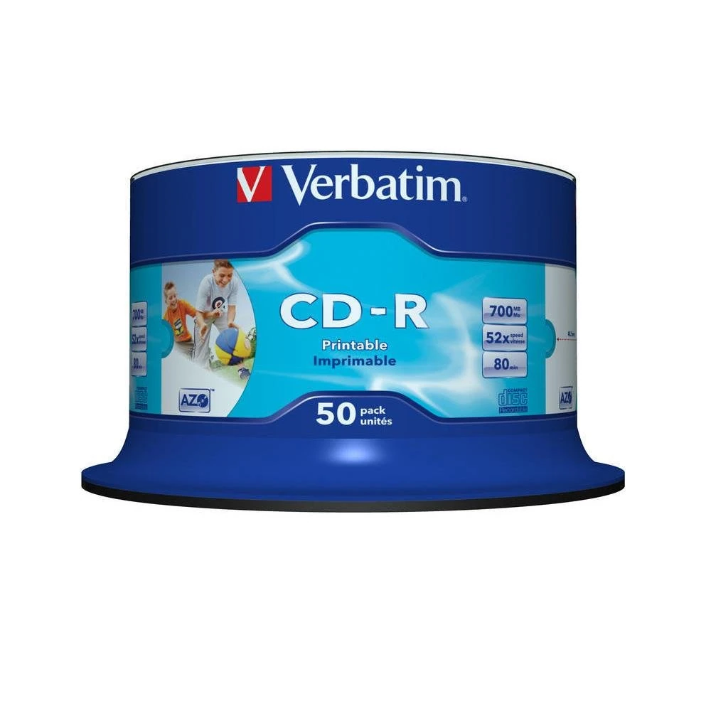 Verbatim 43438 DataLife Printable CD-R - 50 Pack Spindle