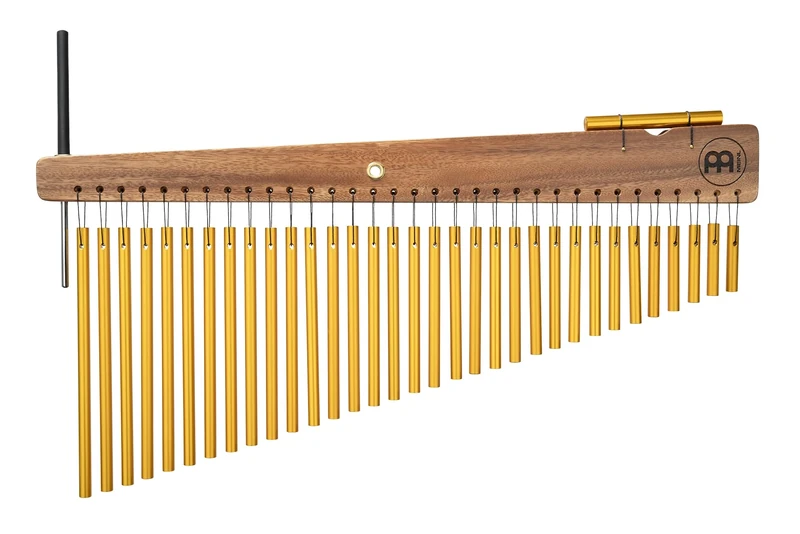 Meinl Percussion High-Frequency Chime - Musical Instrument with 33 Sound Bars - 1-row - Including Mallet - Wood and Aluminum, Natural and Gold (CH33HF)