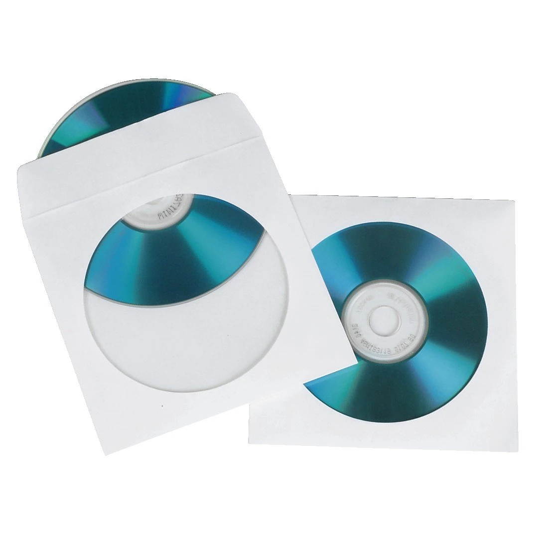 Hama CD/DVD Paper Protective Sleeves (pack of 25) | White and Transparent