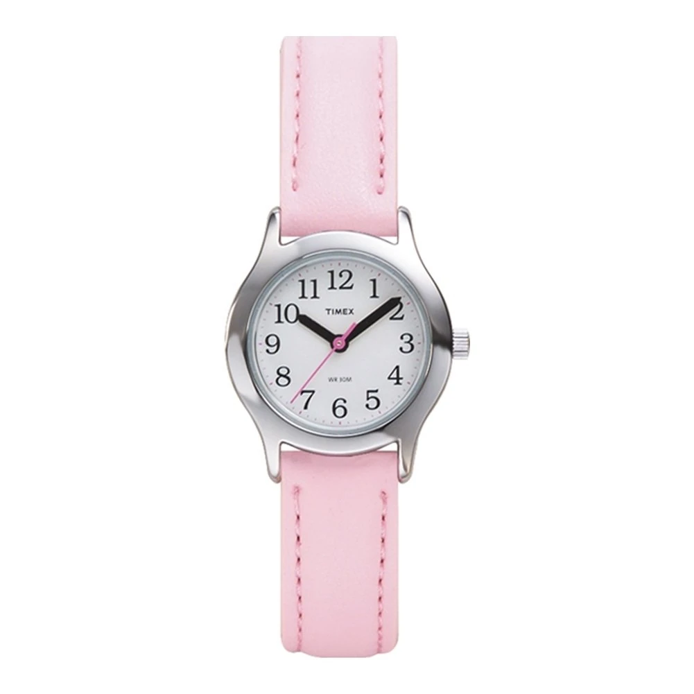 Timex Youth T790814E Easy Reader Pink Leather Strap Watch