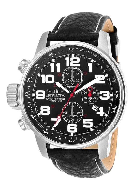 Invicta I-Force 2770 Men's Watch - Waterproof - Analogue - Quartz Movement - stainless steel with black dial - 46mm