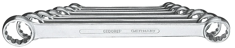 Gedore 4/8 8-Piece Double-End Box Wrench Set DIN837 SW6x7-20x22mm Gedore ISO3318