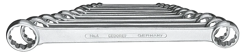 GEDORE 4-120 Double Ring Spanner Set 12 Piece DIN837 SW6x7-30x32mm ISO3318/1085