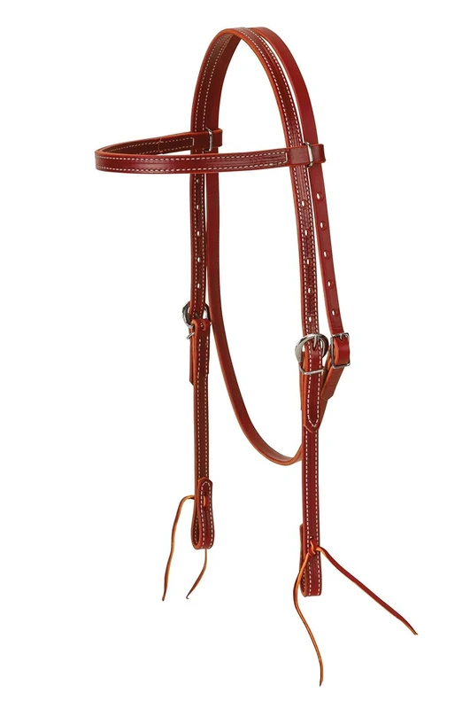 Weaver Leather Latigo Leather Browband Headstall,Burgundy
